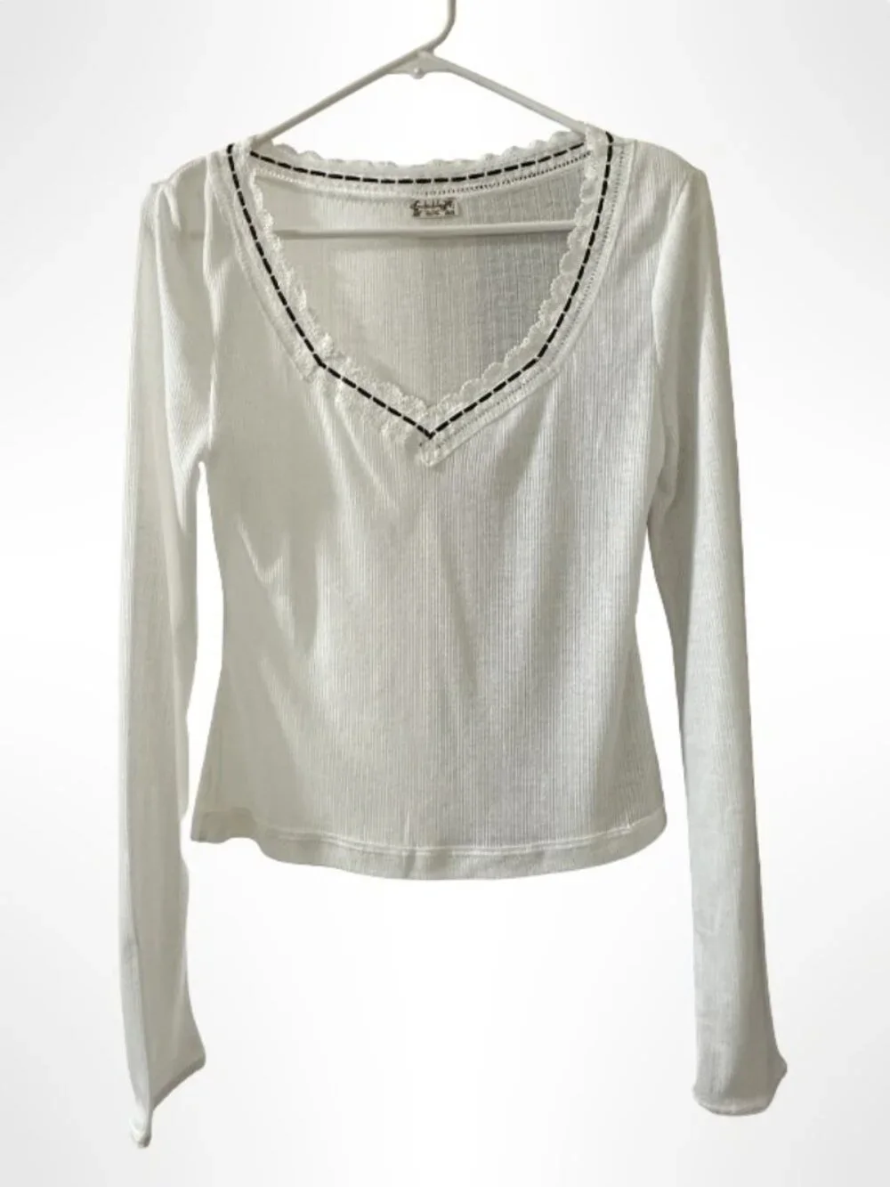 FREE PEOPLE INTIMATELY Only You Long Sleeve Pointelle White Size S NWOT
